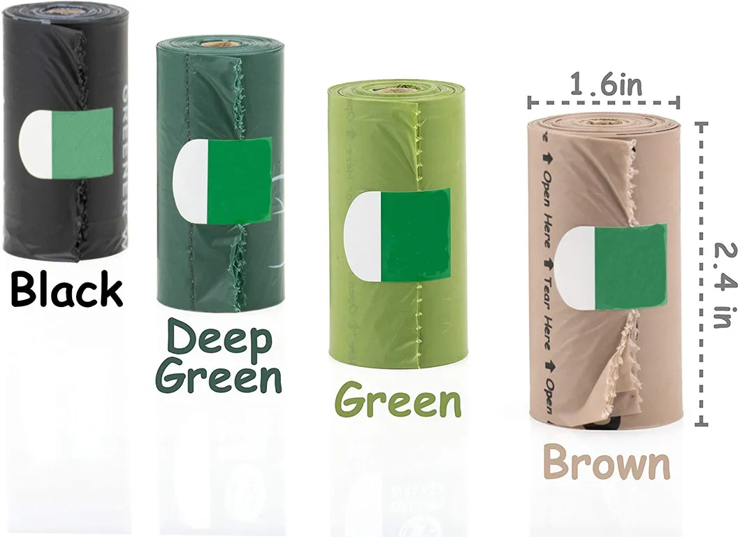 100% Biodegradable Eco-Friendly Packaging Compostable Pet Dog Poop Bags