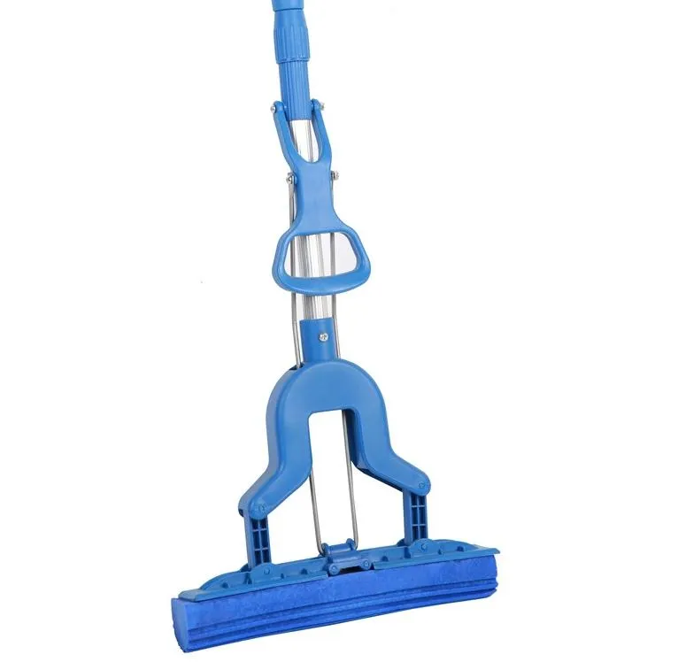 120cm Household Cotton Thread Telescopic Handle PVA Sponge Squeeze Mop
