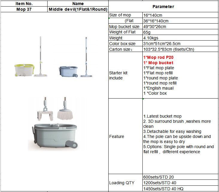 2020 Hot Selling Spin Mop 360 Rotating Mop Multifunctional Magic Floor Spinning Mop with Bucket