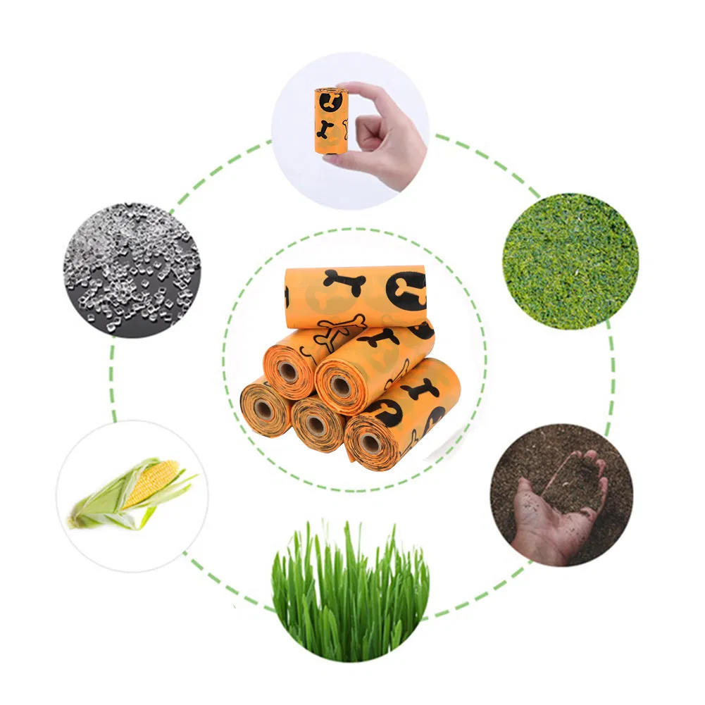 2021 New Style Extra Strong Biodegradable Plastic Dog Pets Poop Bag, Compostable Dog Poop Bag Measures 9*13 Inches