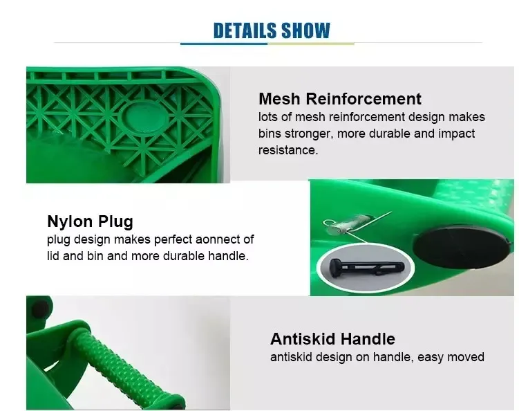 240L Dustbin Plastic Sale Price Garbage Containers Plastic Waste Bin with Wheels OEM