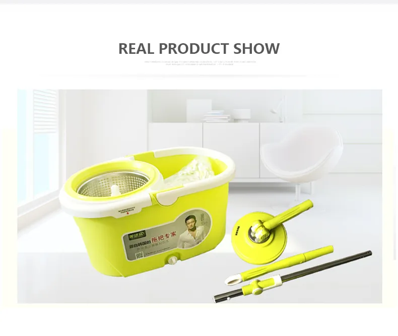 360 Degree Rotating Hand Spin Mop Floor Cleaning Magic Mop with Bucket