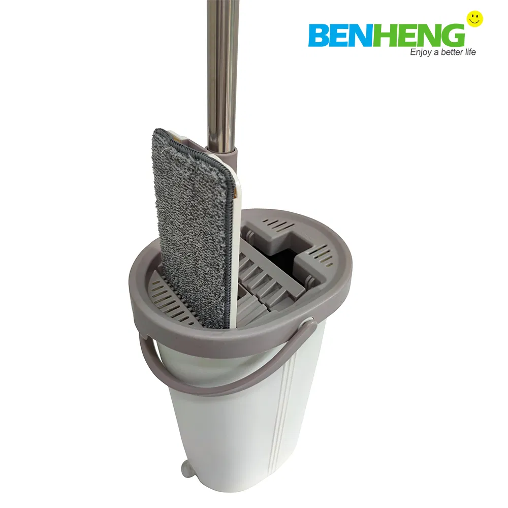 360 Flat Mop with Spin Cylindrical Shape Bucket