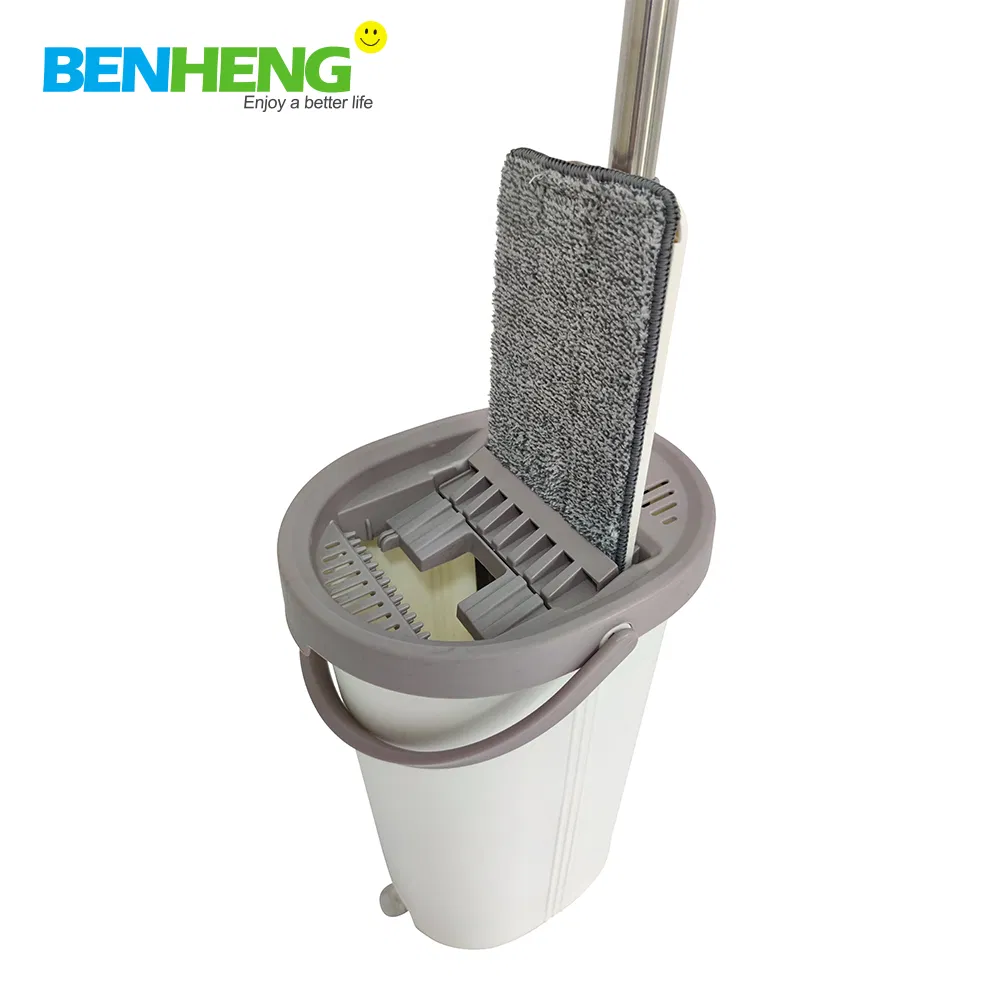 360 Flat Mop with Spin Cylindrical Shape Bucket