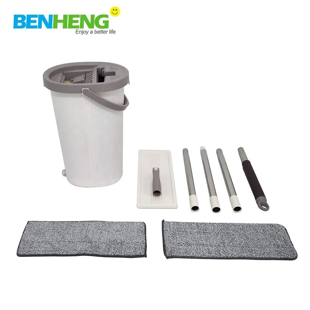 360 Flat Mop with Spin Cylindrical Shape Bucket