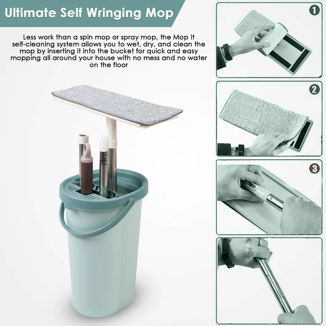 360 Flat Mop with Spin Oval Shape Bucket