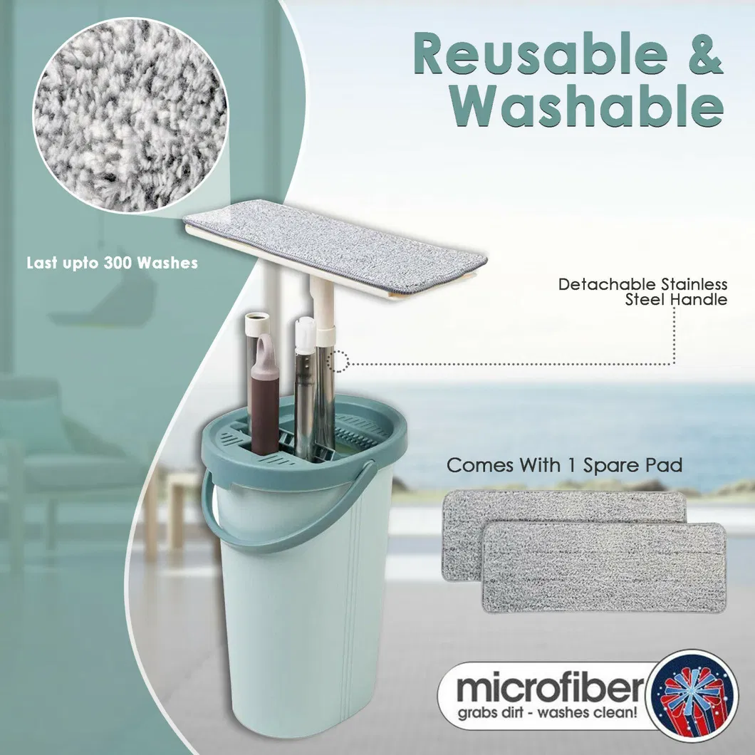 360 Flat Mop with Spin Oval Shape Bucket