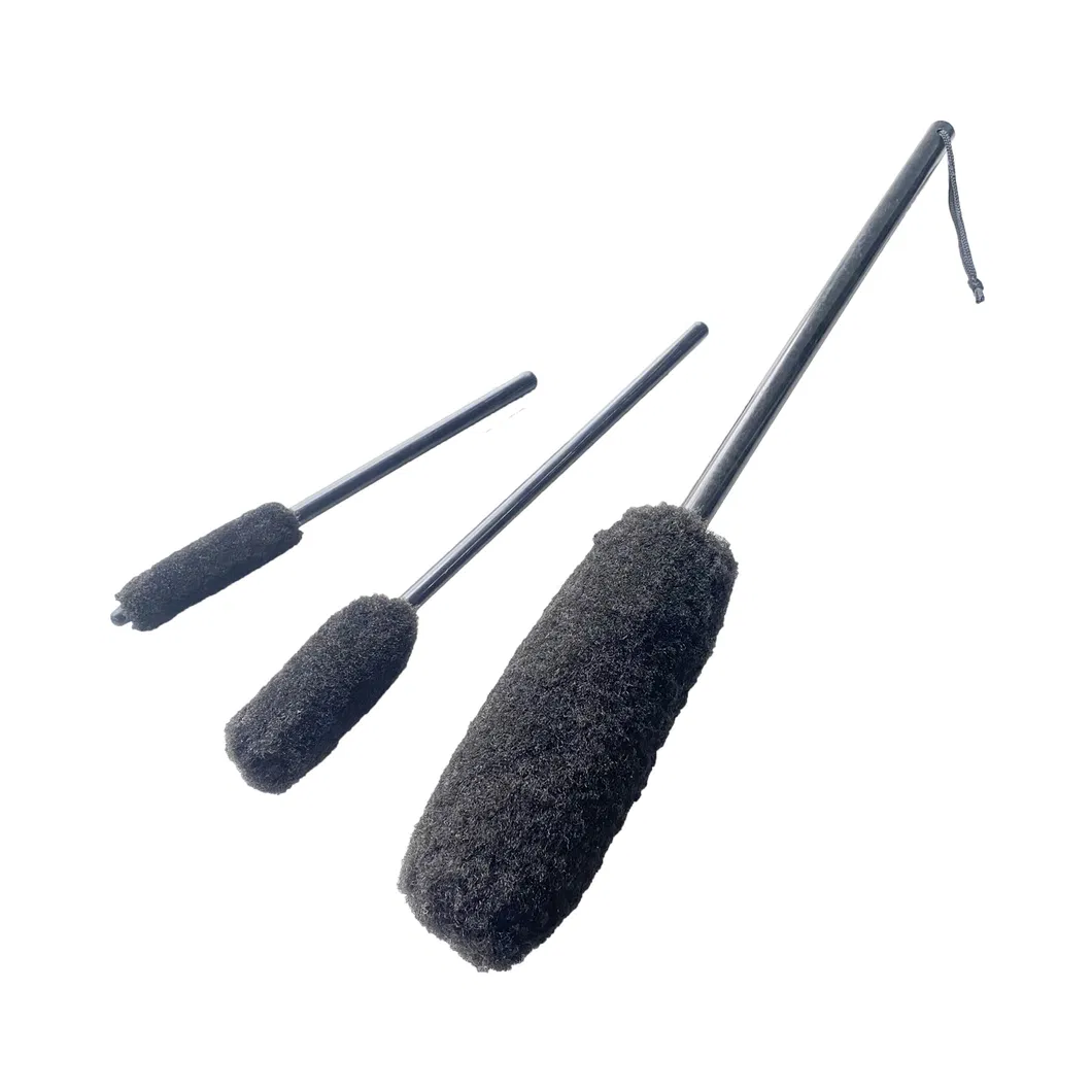 3PCS Car Brush Set Car Duster Wheel Brush Wool Feel Fiber Duster Car Cleaning Tool Auto Cleaning Car Care Product