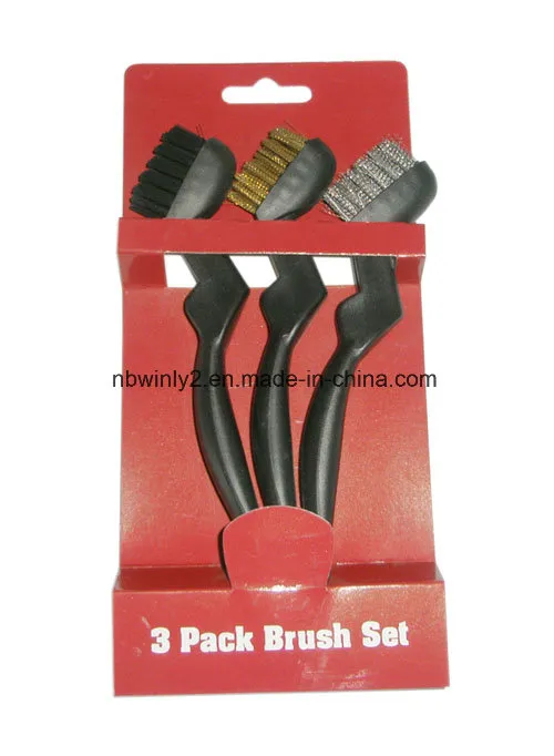 3PCS Details Brush with Black Handle & Three Different Bristle