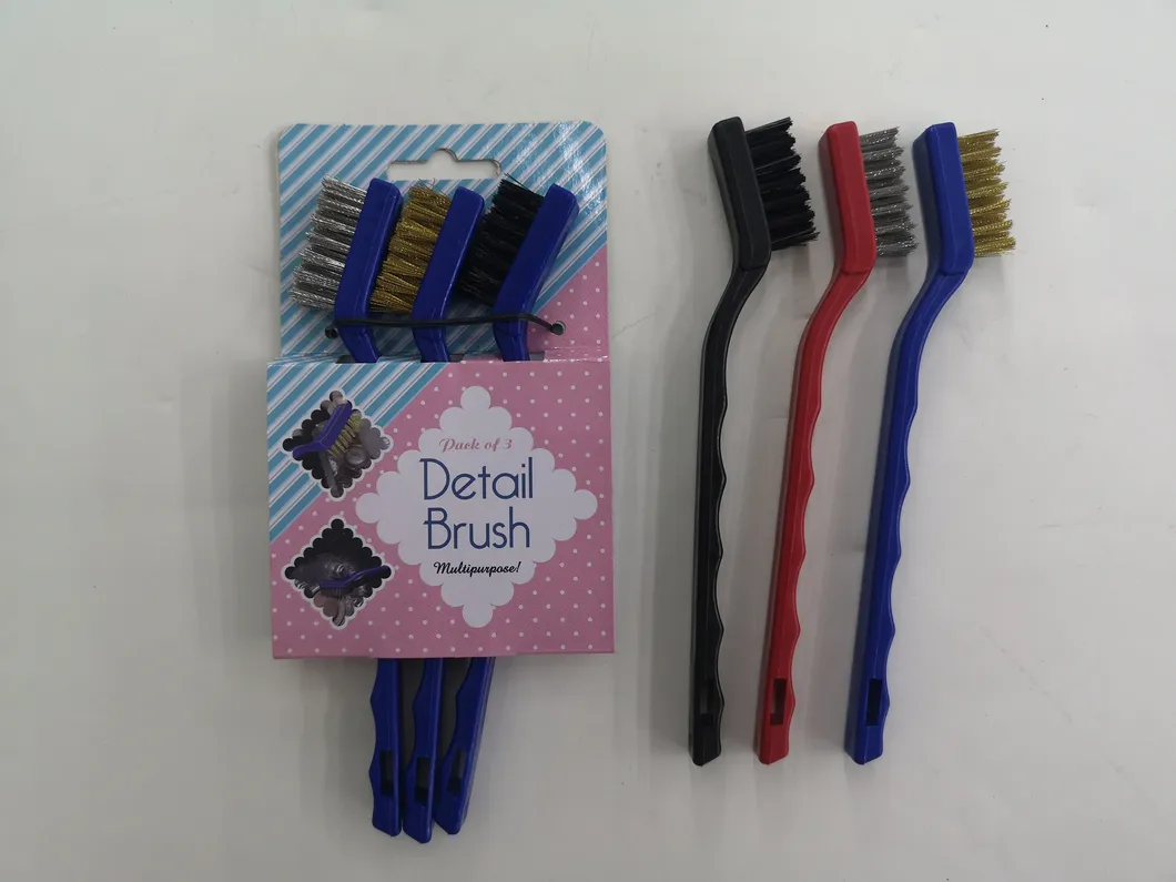 3PCS Details Brush with Black Handle & Three Different Bristle