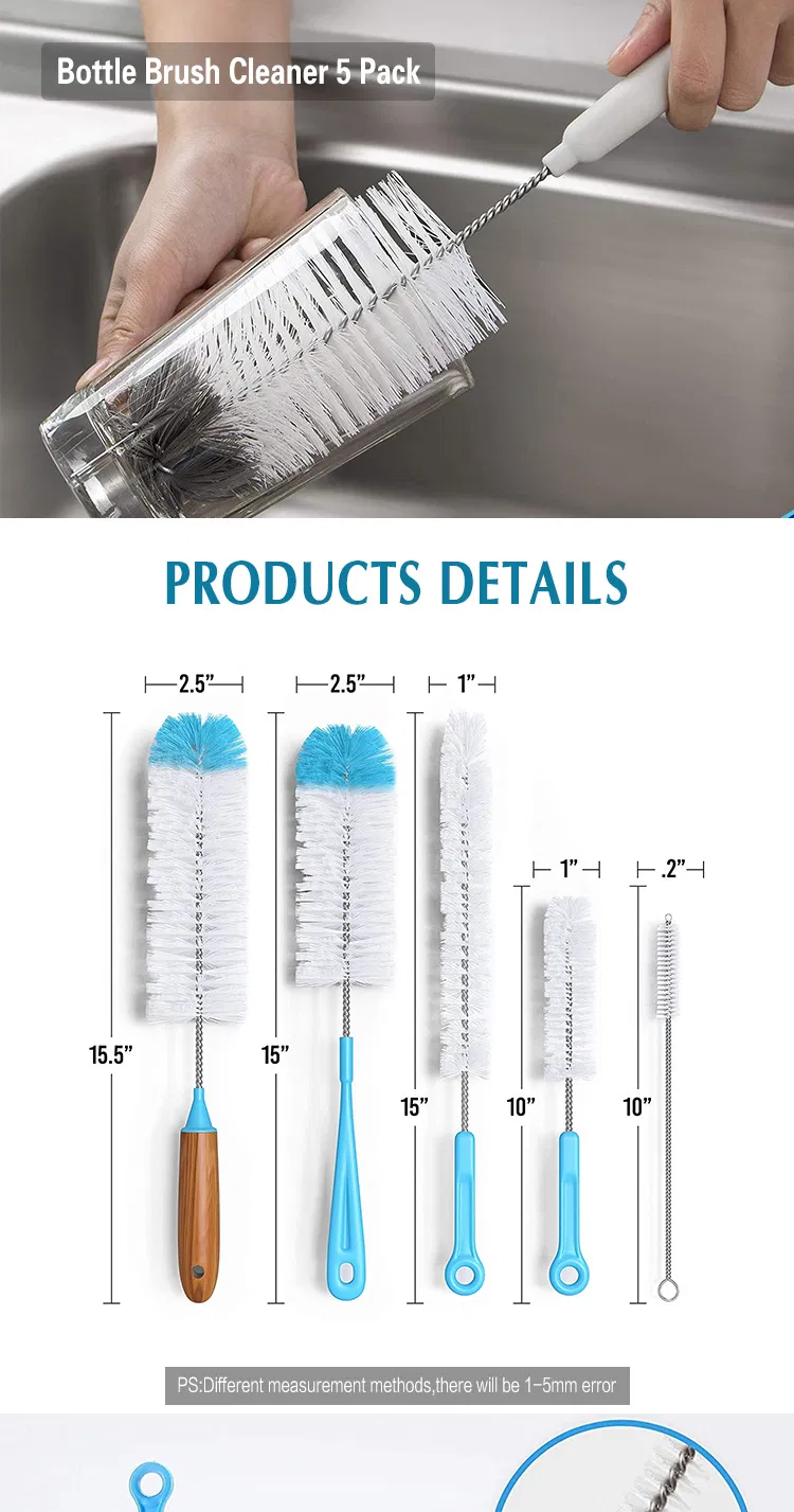 5 Pack Bottle Brush Cleaner
