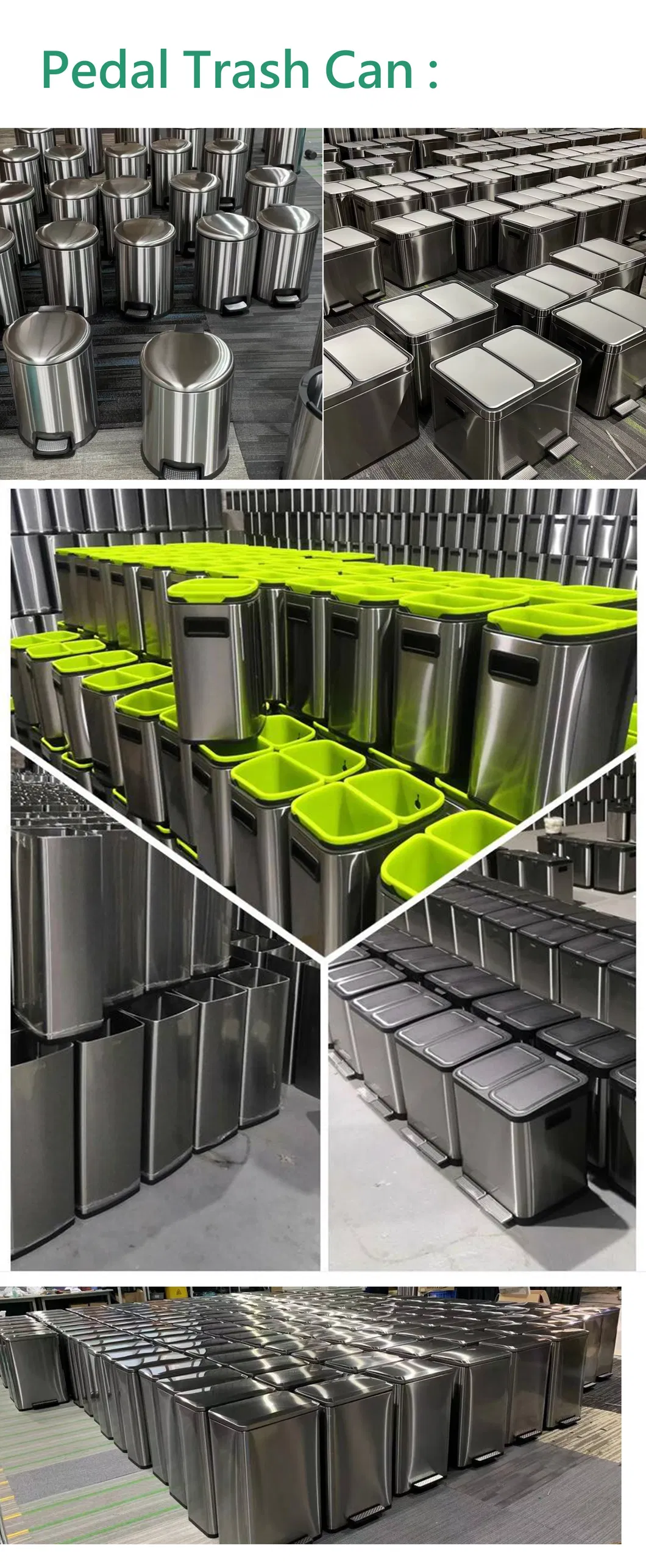 9L Satin Hydraulic Buffer Pedal Dustbin (KL-012-9 Litre)