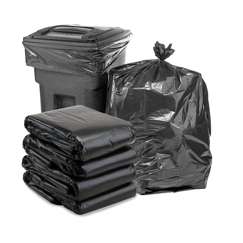 Black Carrier Refuse Sacks Pet Dog Waste Bin Liner Trash Packaging Disposable Plastic Garbage Bag