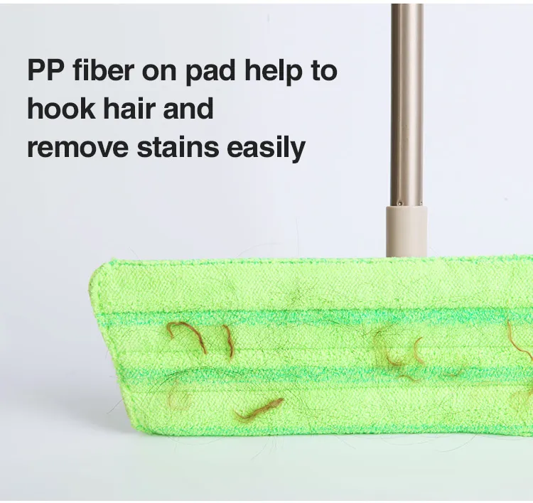 Boomjoy Attractive and Durable Longer Foam Remove Stains Easily Hook and Loop Microfiber Flat Mop