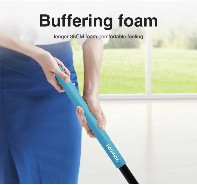 Boomjoy Attractive and Durable Longer Foam Remove Stains Easily Hook and Loop Microfiber Flat Mop