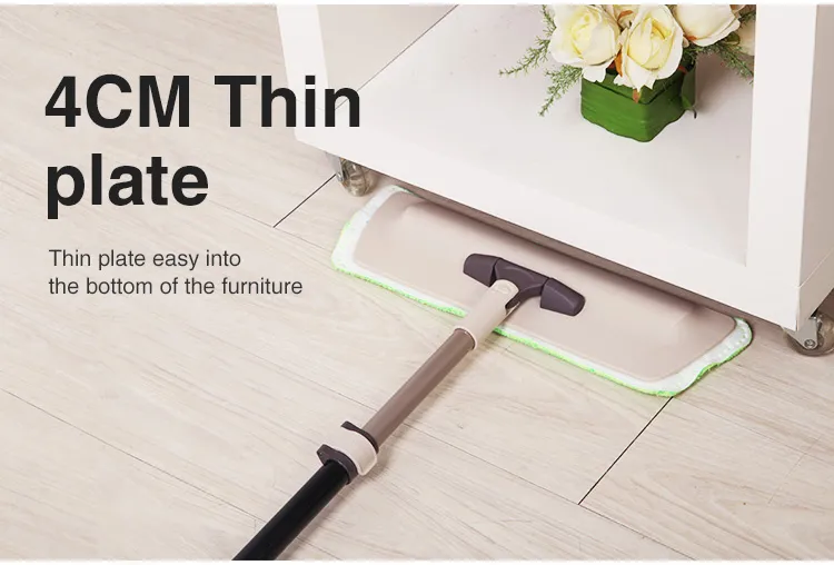 Boomjoy Attractive and Durable Longer Foam Remove Stains Easily Hook and Loop Microfiber Flat Mop