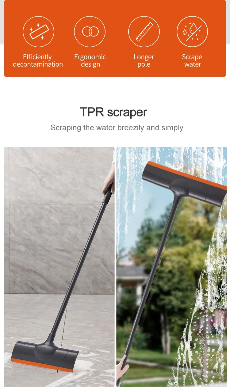 Boomjoy Easily Sweep Away Dust TPR Scraper Mop