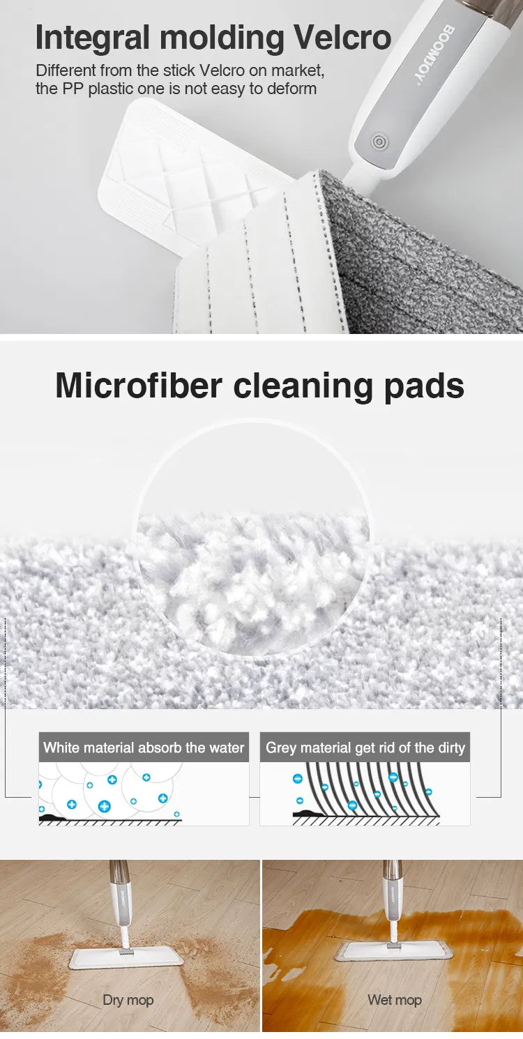 Boomjoy Easy to Dry Spray Mop Lightly Wetness to Clean Flat Mop