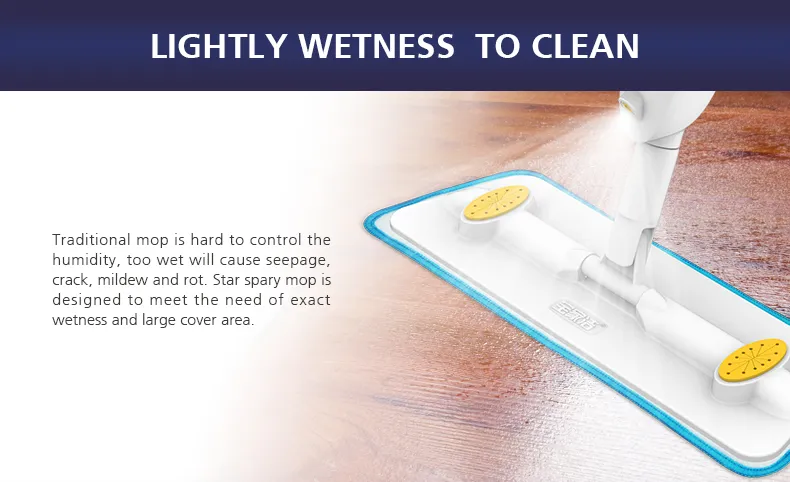 Boomjoy Keep Hand Free Flash Speed Mop Mop Brush Lightly Wetness to Clean Spray Mop