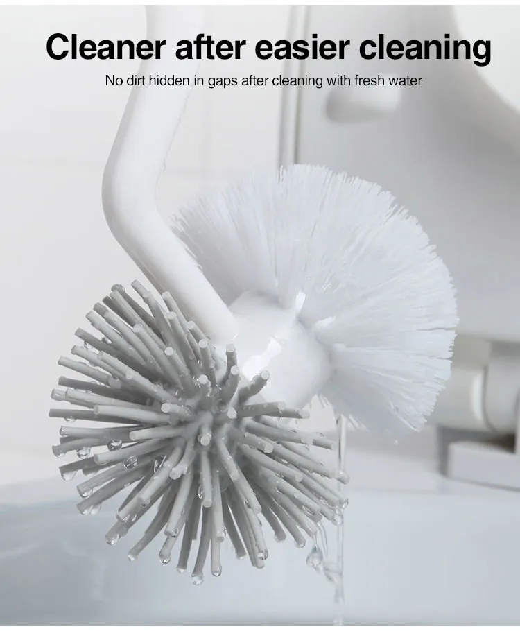 Boomjoy Soft Shower Cleaning Brush Easily Use Toilet Brush Cleaner