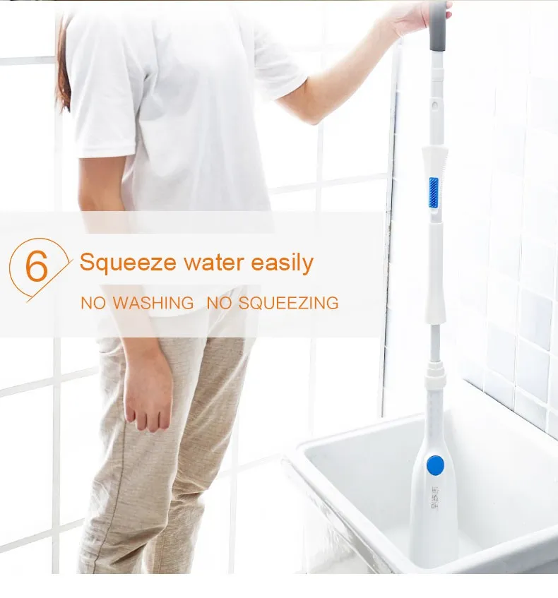 Boomjoy Squeegee Water Easily Spinning Mop Sets Spin Dry Mop