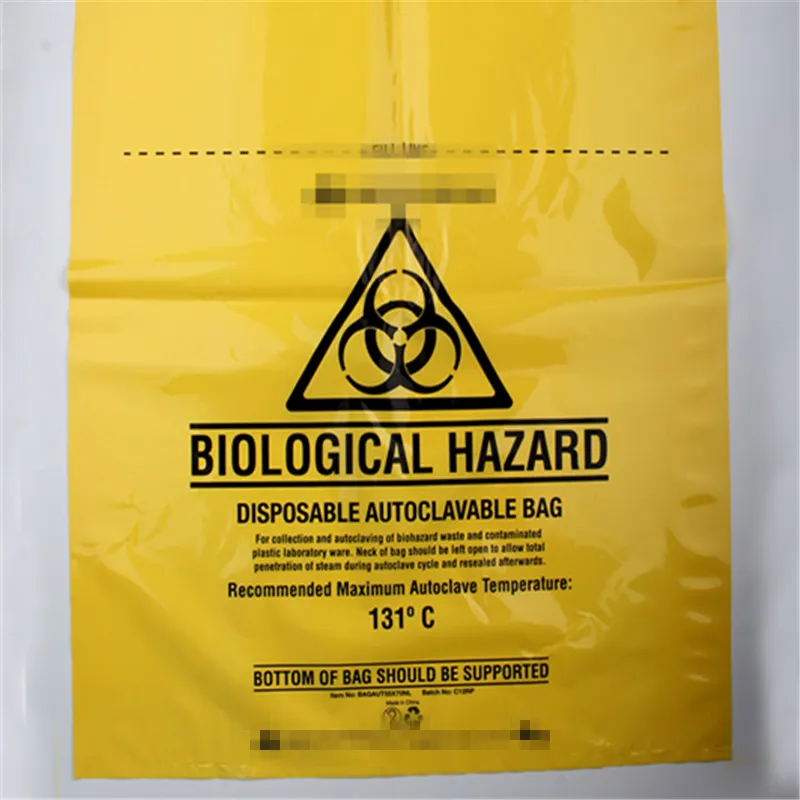 Colored Medical Infectious Waste Bags, Biohazard Garbage Bags