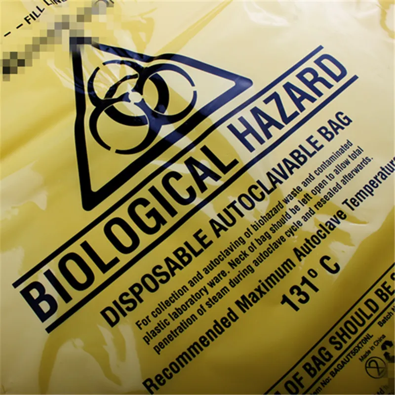 Colored Medical Infectious Waste Bags, Biohazard Garbage Bags