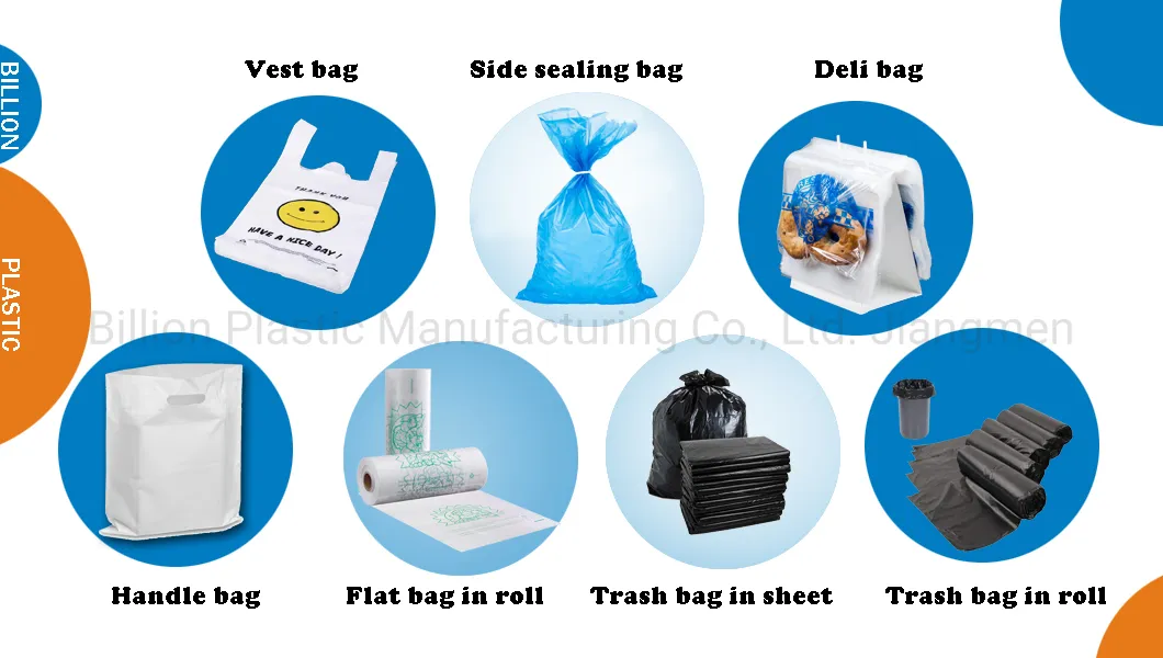 Custom 100% Virgin Thick LDPE/HDPE Colored Plastic Rubbish Bags Garbage Bags on Roll for Resale