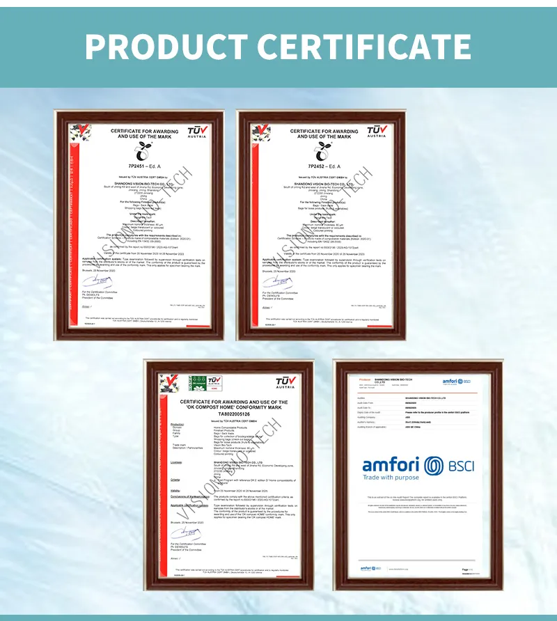 Custom Cornstarch 100% Biodegradable Compostable Plastic Garbage Roll Bags