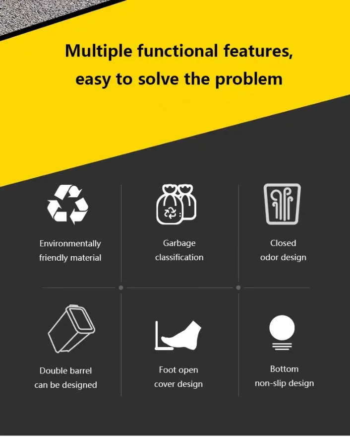 Double Compartment Medical Waste Recyling Bin