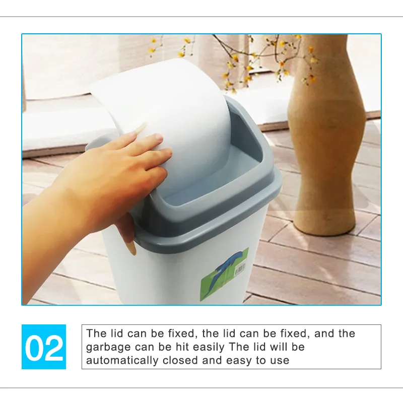 Durable Homeware Plastic Rubbish Bin Plastic Dustbin