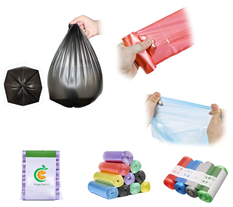 Durable Trash Plastic Packing Garbage Flat Barrier Rubbish Bag Polythene