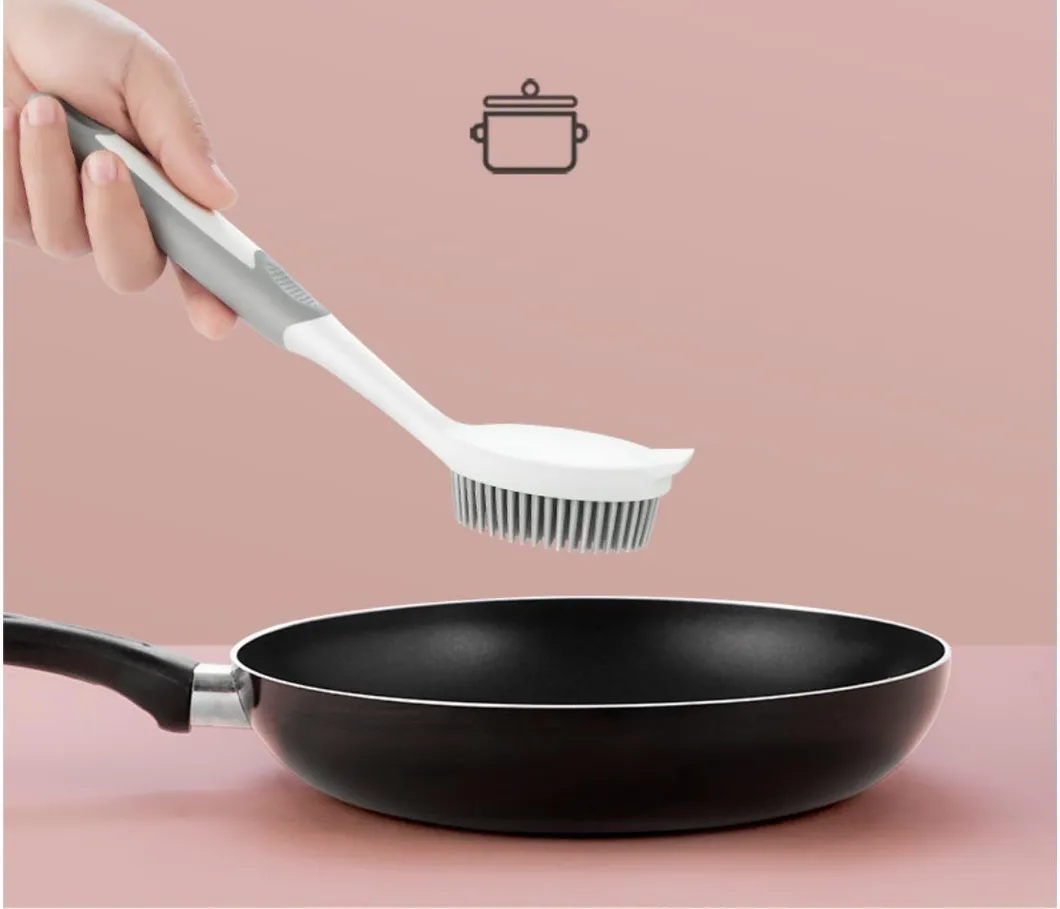 Easy Hanging Dish Pot Pan Scrubbing Flexible Cleaning Brush