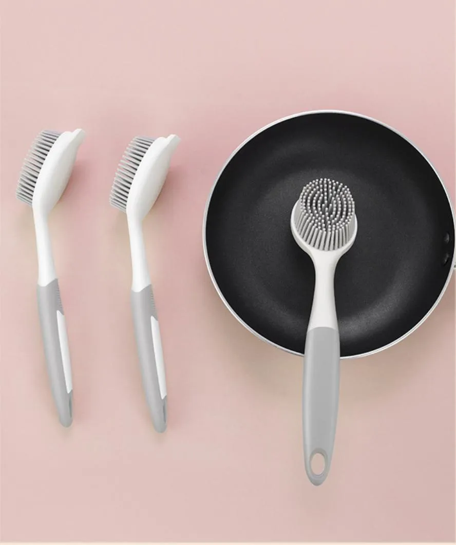 Easy Hanging Dish Pot Pan Scrubbing Flexible Cleaning Brush