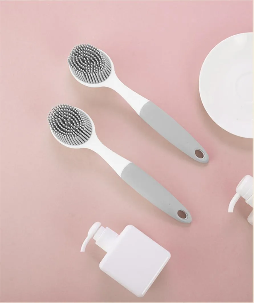 Easy Hanging Dish Pot Pan Scrubbing Flexible Cleaning Brush