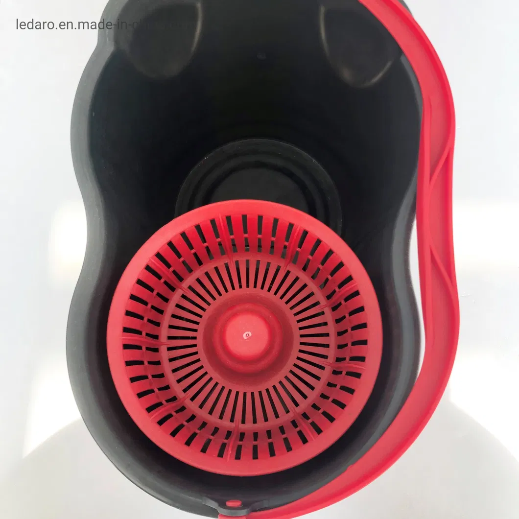 Easy Life Hand Press 360 Rotating Microfiber Spin Mop Bucket System Detachable Spinning Basket Easy Wring Magic Mop with Bucket