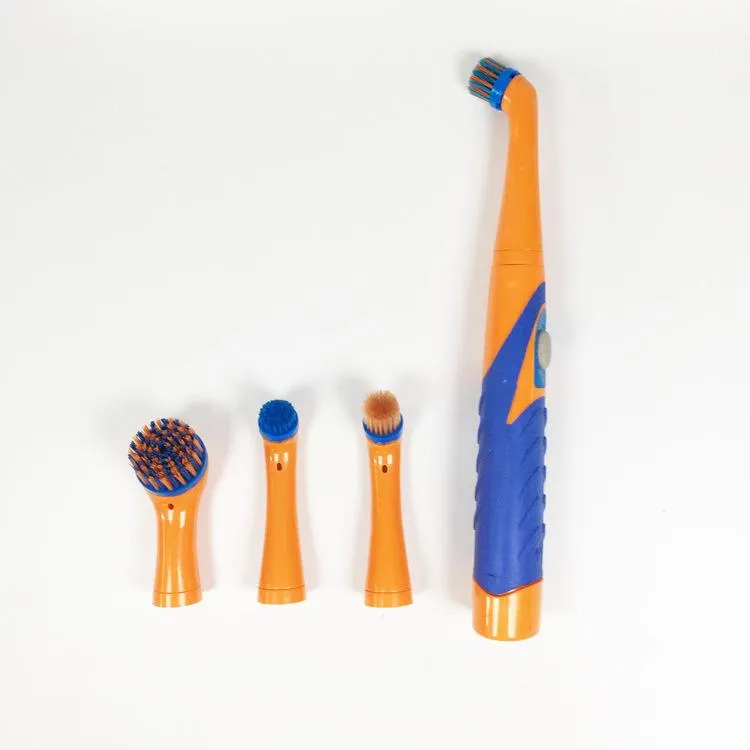 Electric Cleaning Brush with Household All Purpose 4 Brush Heads for Kitchen & Household Cleaning