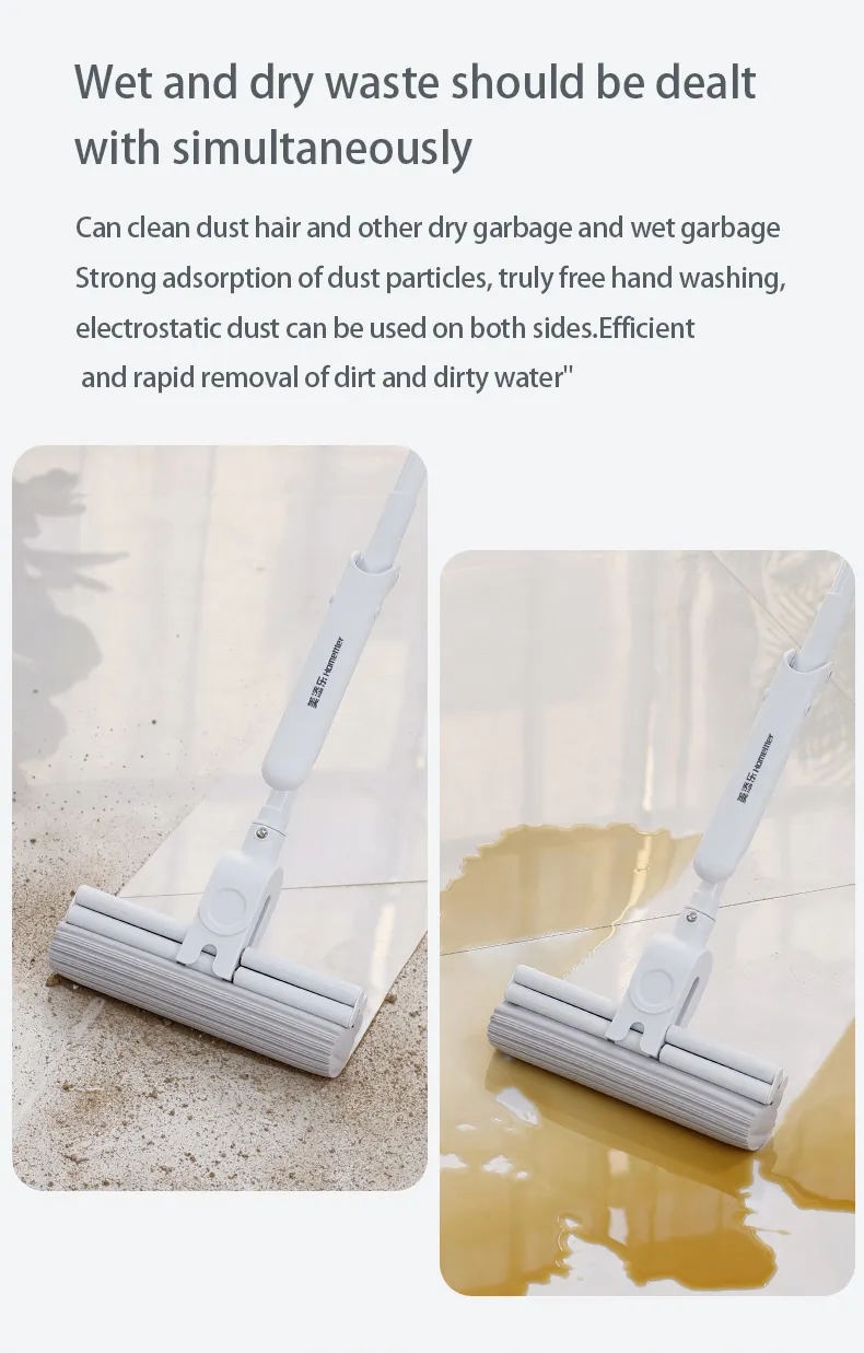 Factory Production Quick Clean PVA Mop 27cm Sponge Double Roller Refill Head Cleaning Product