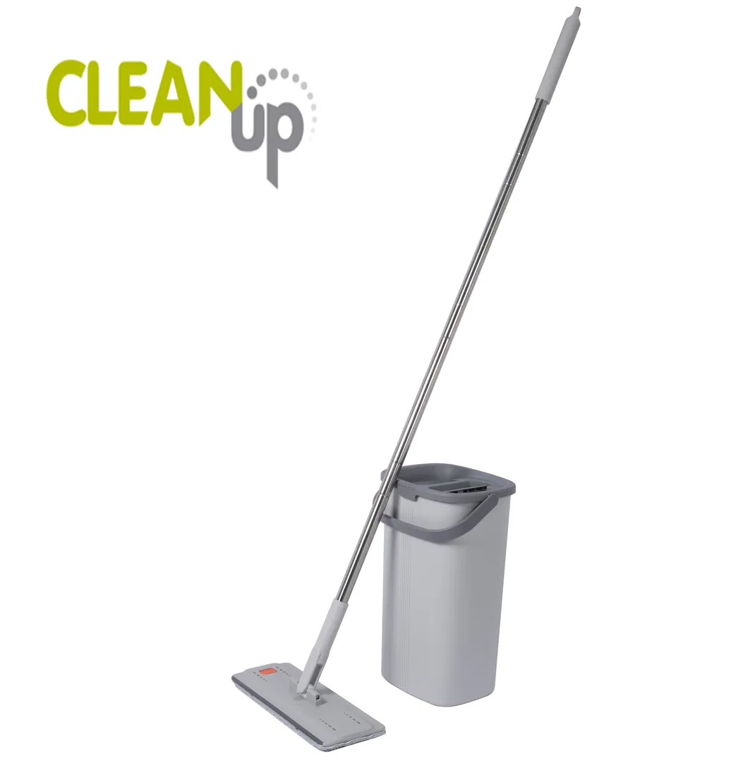 Flat Floor Mop and Bucket Set with Hands Free Squeeze Mop for Home Floor Cleaning Flat Floor Mop