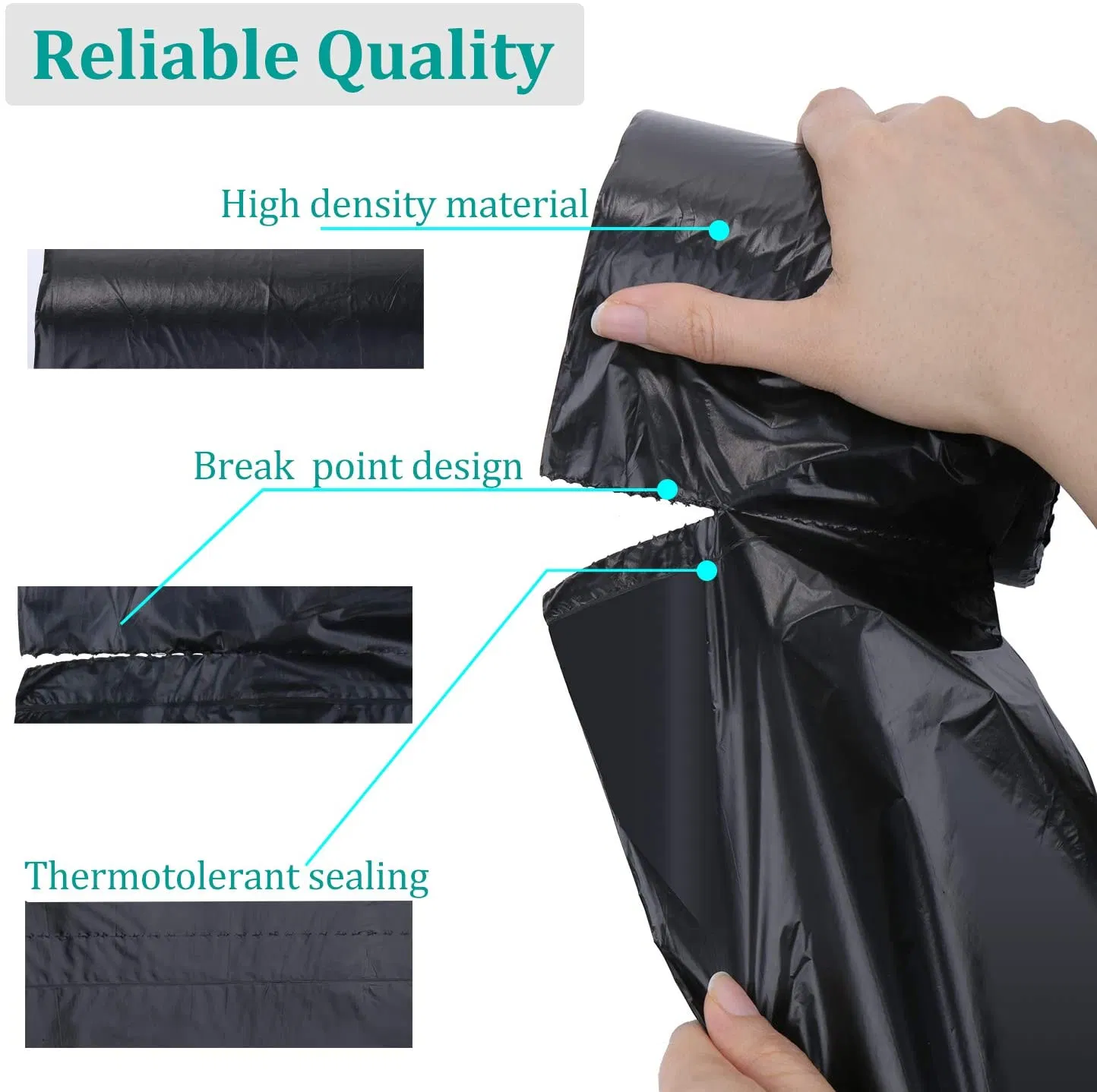 HDPE Black Star Seal Garbage Bag