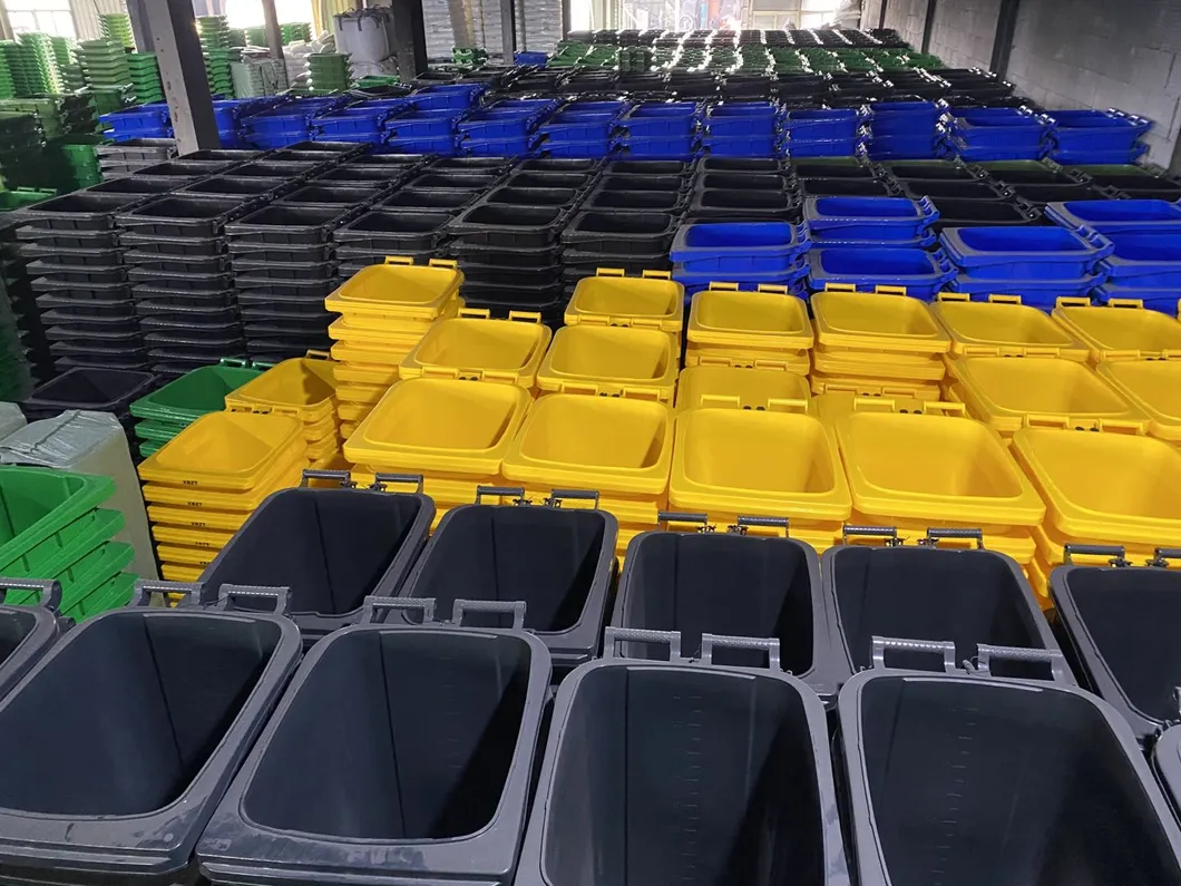 HDPE Plastic Wheeled Dustbin (240L) Poubelle En Plastique Garbage Can