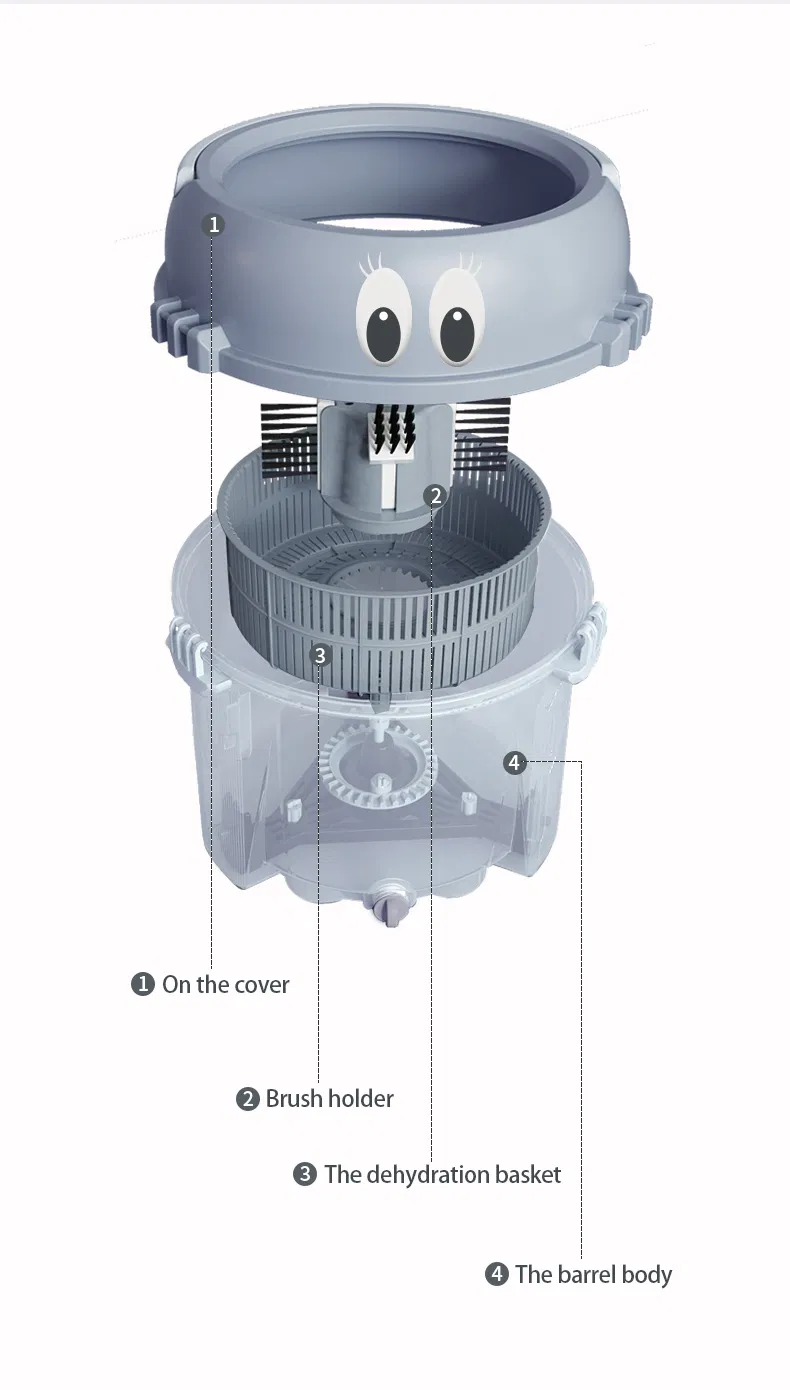 Homettler New Microfiber 360 Spin Wash Flat Mop Bucket for Floor Cleaning Magic Mop