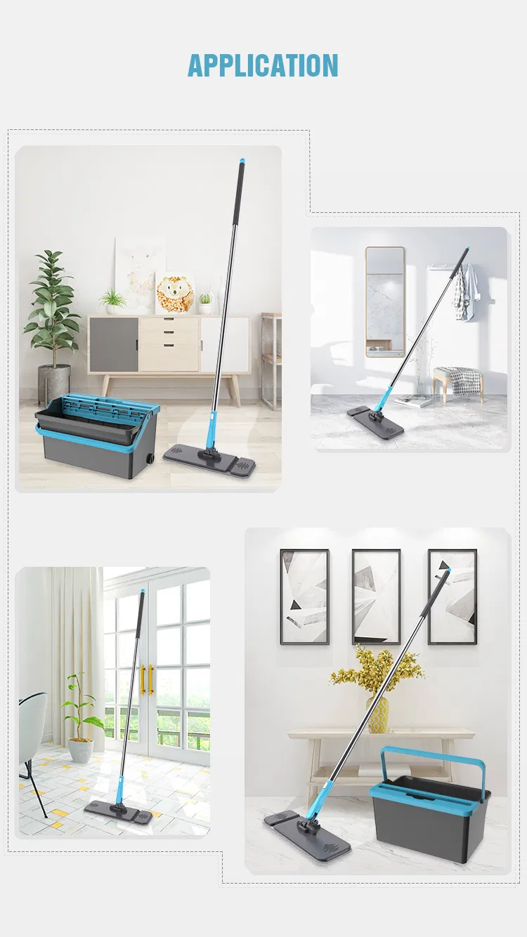 Hot Products Now in The Market New Design Patent Cleaning Product Hand Free Microfiber Flat Squeeze Mop and Bucket