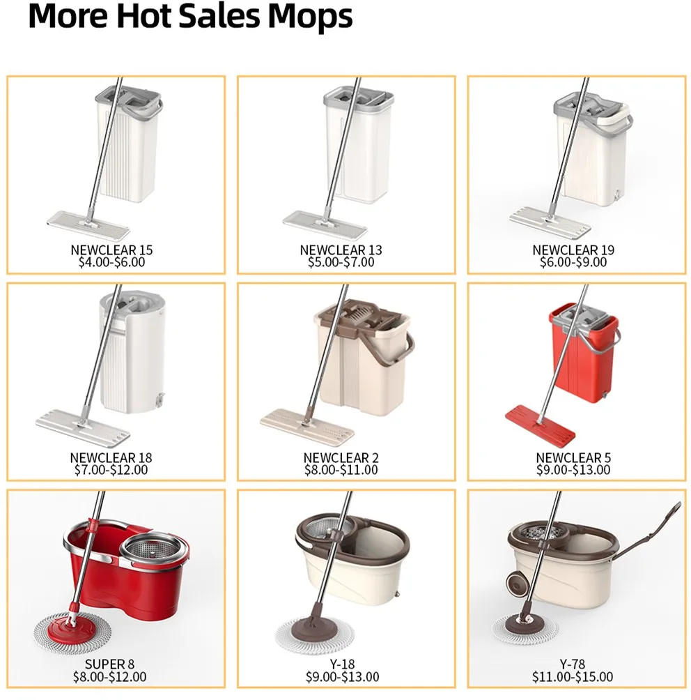 Hot Sale Home Cleaning Products Flat Mop with Bucket
