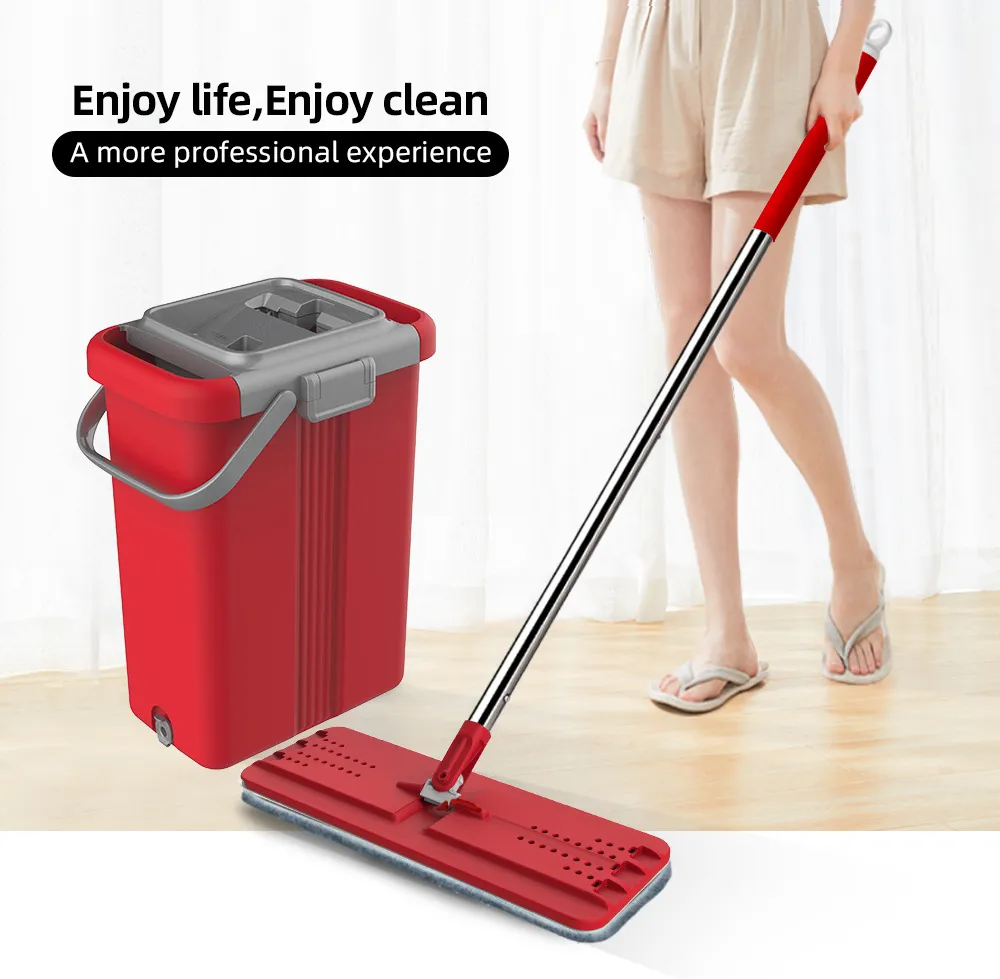 Hot Sale Home Cleaning Products Flat Mop with Bucket