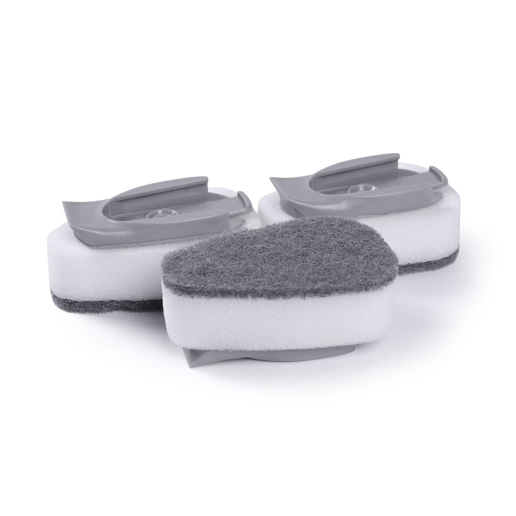 Hot Selling Automatic Liquid-Adding Dish Pot Cleaning Brush Replaceable Sponge Brush Head