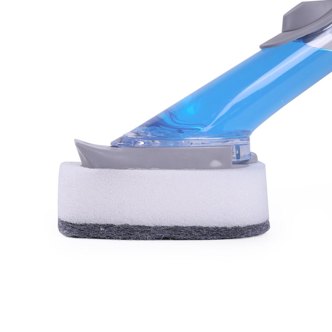 Hot Selling Automatic Liquid-Adding Dish Pot Cleaning Brush Replaceable Sponge Brush Head