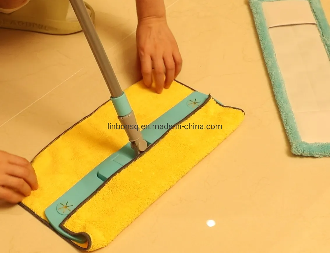 Household Super Microfiber Plastic Cleaning Easy Mop for Floor with 1.2m Extendable Handle Cleaning Tool