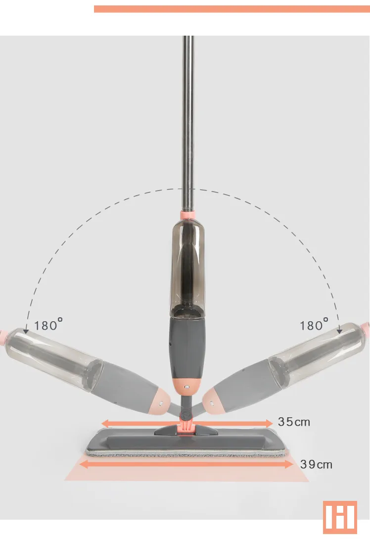 Household Three Parts Pole Clever Floor Cleaning Elf Mop Microfiber Lazy Flat Magic Spray Mop
