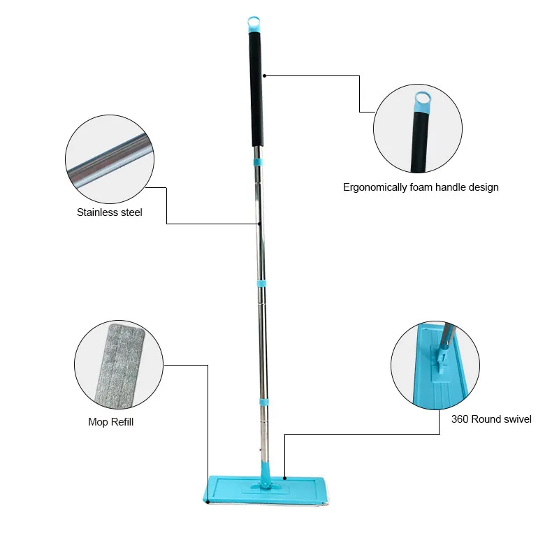 Joyclean New Flat Squeeze Mop with Bucket